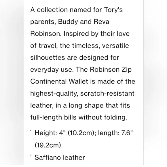 New Tory Burch Robinson Crosshatch Saffino leather Continental Wallet Wristlet - Picture 4 of 15